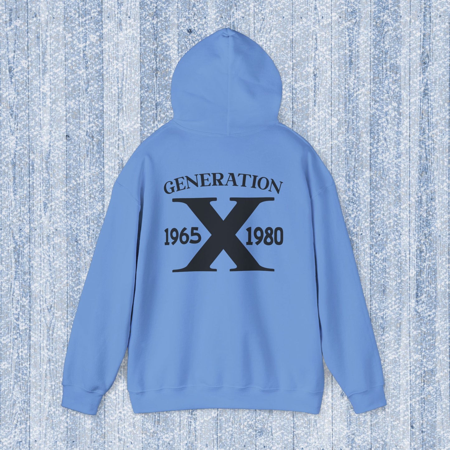 Generation X Adult Hooded Sweatshirt - Unisex Heavy Blend with Gen X Funny Quote