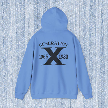 Generation X Adult Hooded Sweatshirt - Unisex Heavy Blend with Gen X Funny Quote