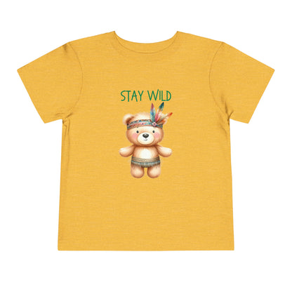 Stay Wild | Bear | Boho Babies | Hippie | Toddler Short Sleeve Tee