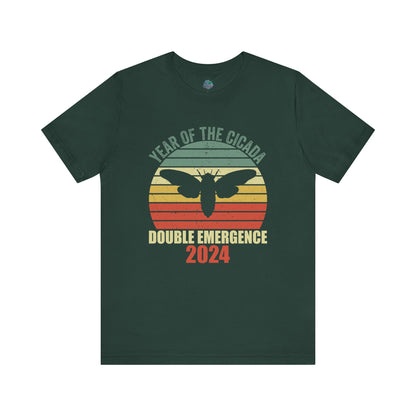 Double Emergence | Cicada Summer | 221-year Brood Reunion | 2024 | Adult Jersey Short Sleeve Tee