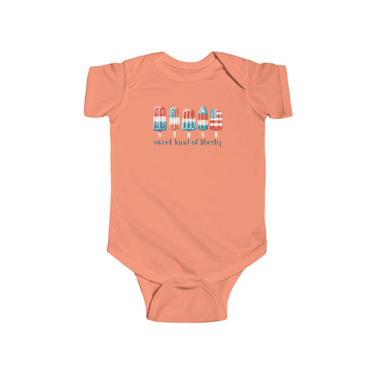 Sweet Land of Liberty | 4th of July | Popsicles | Infant Fine Jersey Bodysuit | Onesie