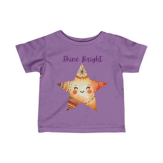 Shine Bright | Star | Boho Babies | Infant Fine Jersey Tee