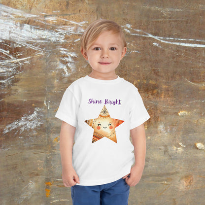 Shine Bright | Star | Boho Babies | Hippie | Toddler Short Sleeve Tee