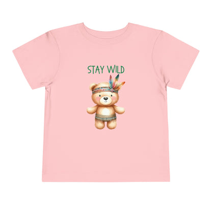 Stay Wild | Bear | Boho Babies | Hippie | Toddler Short Sleeve Tee