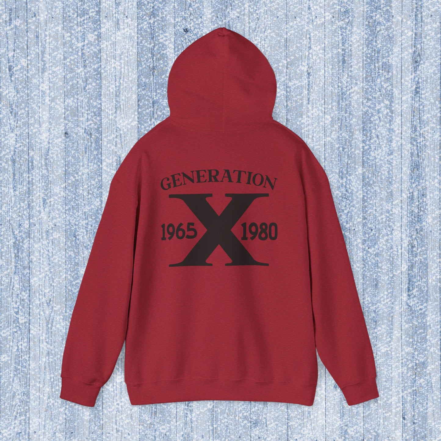 Generation X Adult Hooded Sweatshirt - Unisex Heavy Blend with Gen X Funny Quote