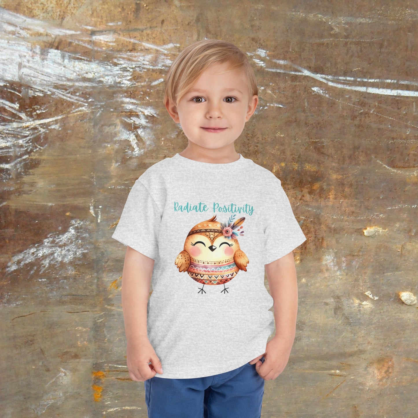 Radiate Positivity | Bird | Boho Babies | Hippie | Toddler Short Sleeve Tee