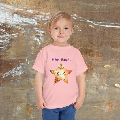 Shine Bright | Star | Boho Babies | Hippie | Toddler Short Sleeve Tee