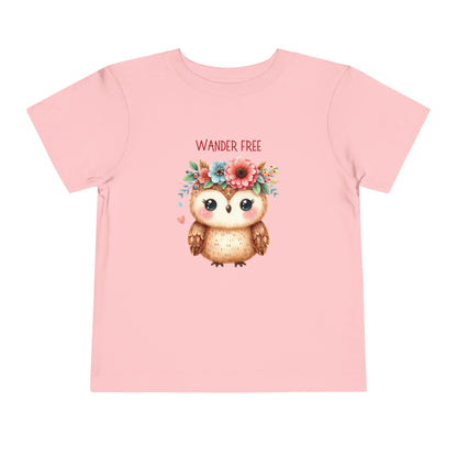 Wander Free | Owl | Boho Babies | Hippie | Toddler Short Sleeve Tee