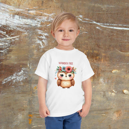 Wander Free | Owl | Boho Babies | Hippie | Toddler Short Sleeve Tee