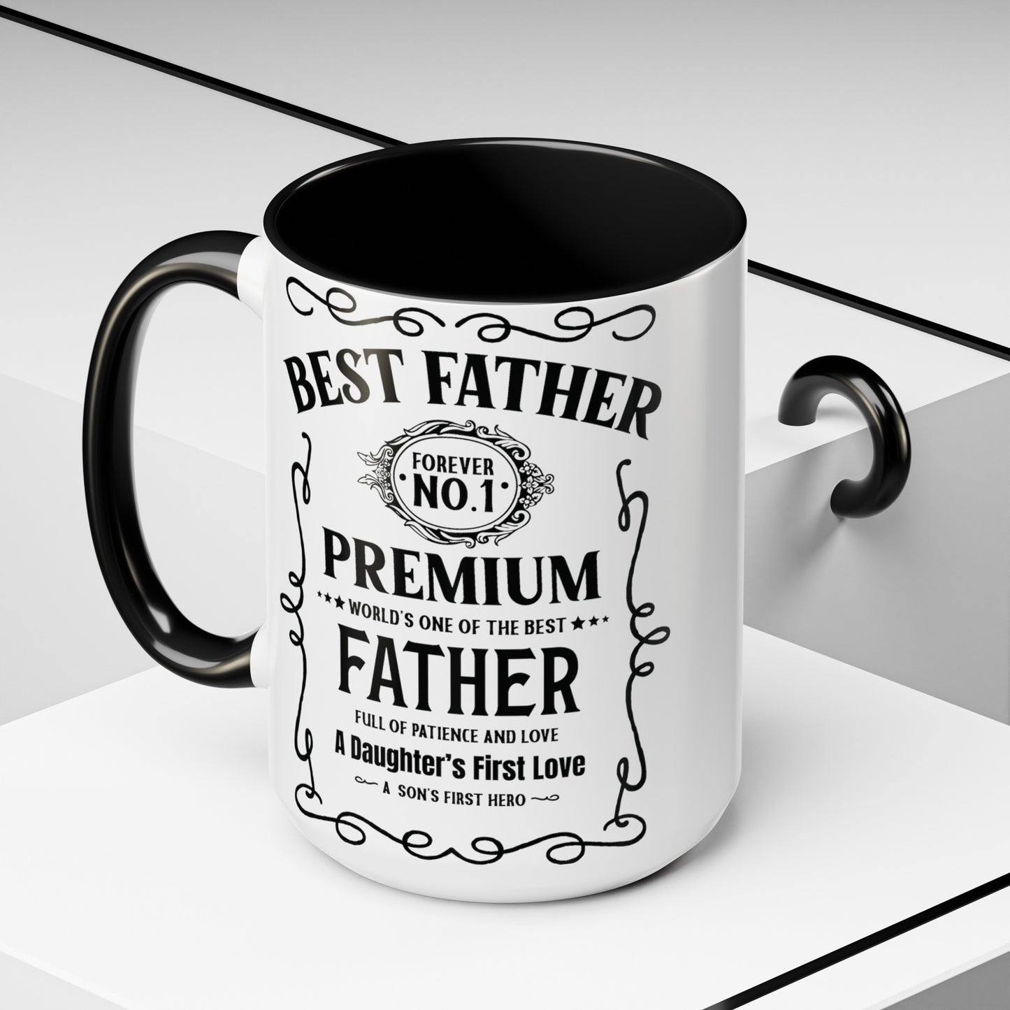 Best Father | Whiskey | Father's Day | Dad | Accent Coffee Mug (15oz)