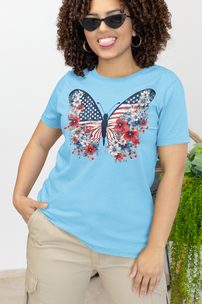 Patriotic Butterfly | July 4th | Independence Day | Flag | Women's Favorite Tee