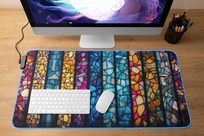 Gaming Mat | Desk Mat | Mouse Pad | Stained Glass | Mosaic | Colors | TCG | MTG